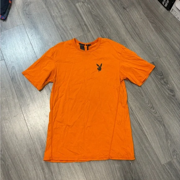 Vlone x Playboy Orange Graphic T-Shirt - Picture 2 of 4